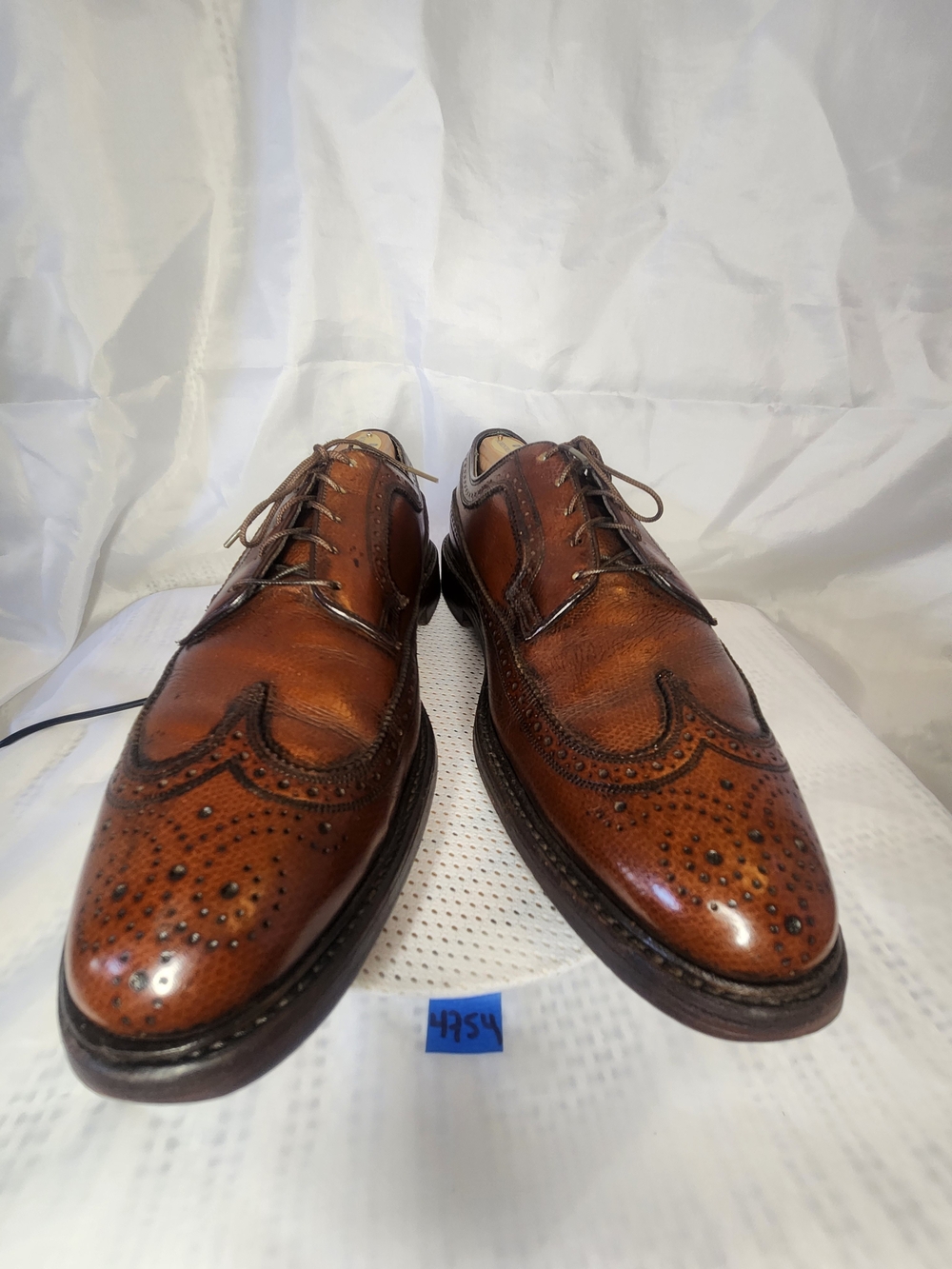 FLORSHEIM ROYAL IMPERIAL 5 NAIL V-CLEAT OXBLOOD CLASSIC WING TIP  SHOES MEN 10 D